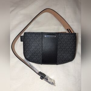 Michael Kors Signature Belt Bag/Fanny Pack Black and Smoke L/XL NWT